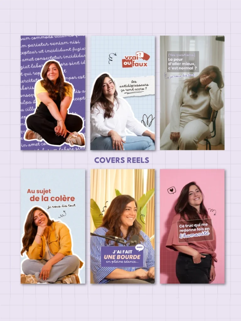 Psychiatrie sans filtre - Branding social media - Portfolio Chloé Lance