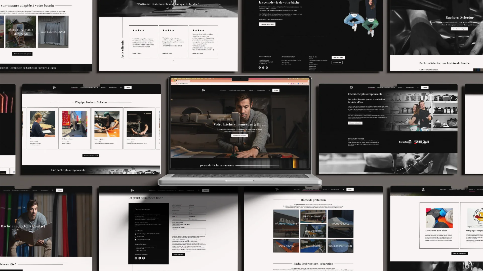 Graphiste association - Bâche 21 Selector - Webdesign - Portfolio Chloé Lance