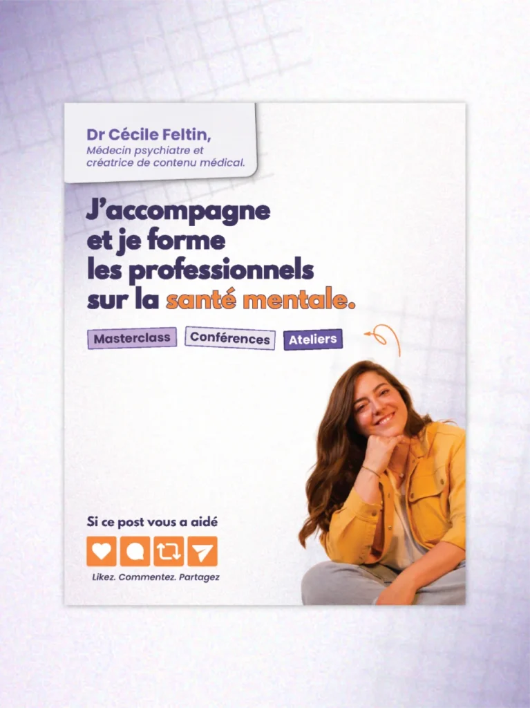 Psychiatrie sans filtre - Branding social media - Portfolio Chloé Lance