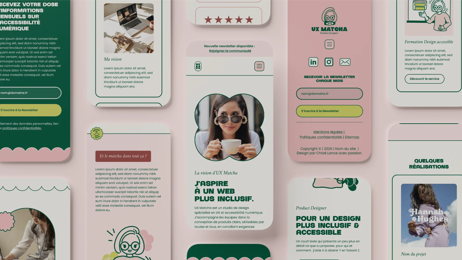UX Matcha - Webdesign et social media - Portfolio Chloé Lance