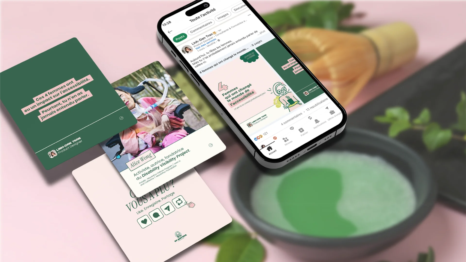 UX Matcha - Webdesign et social media - Portfolio Chloé Lance