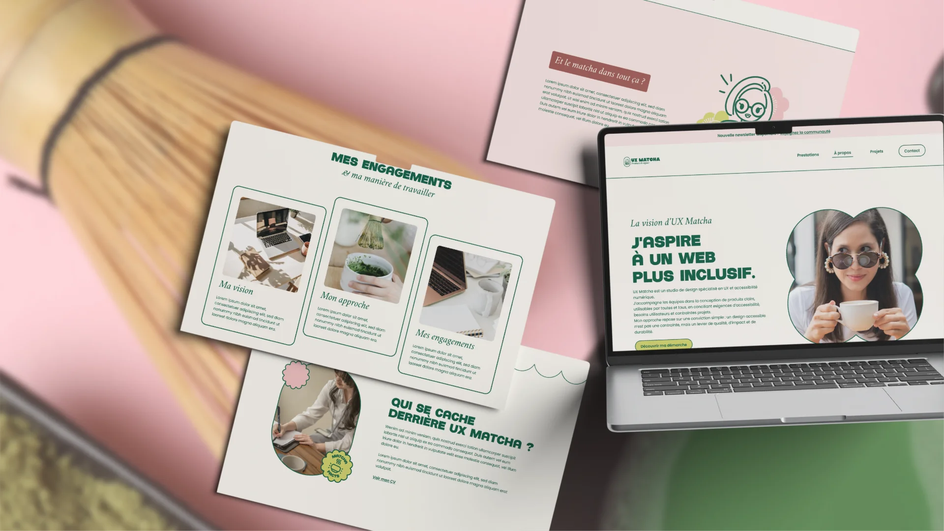 UX Matcha - Webdesign et social media - Portfolio Chloé Lance
