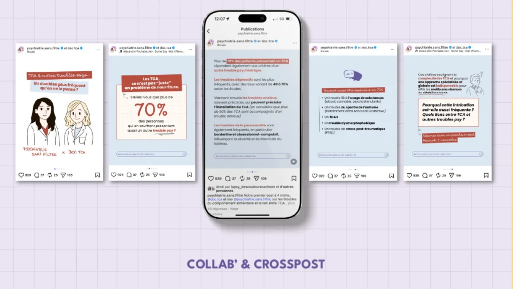 Psychiatrie sans filtre - Branding social media - Portfolio Chloé Lance