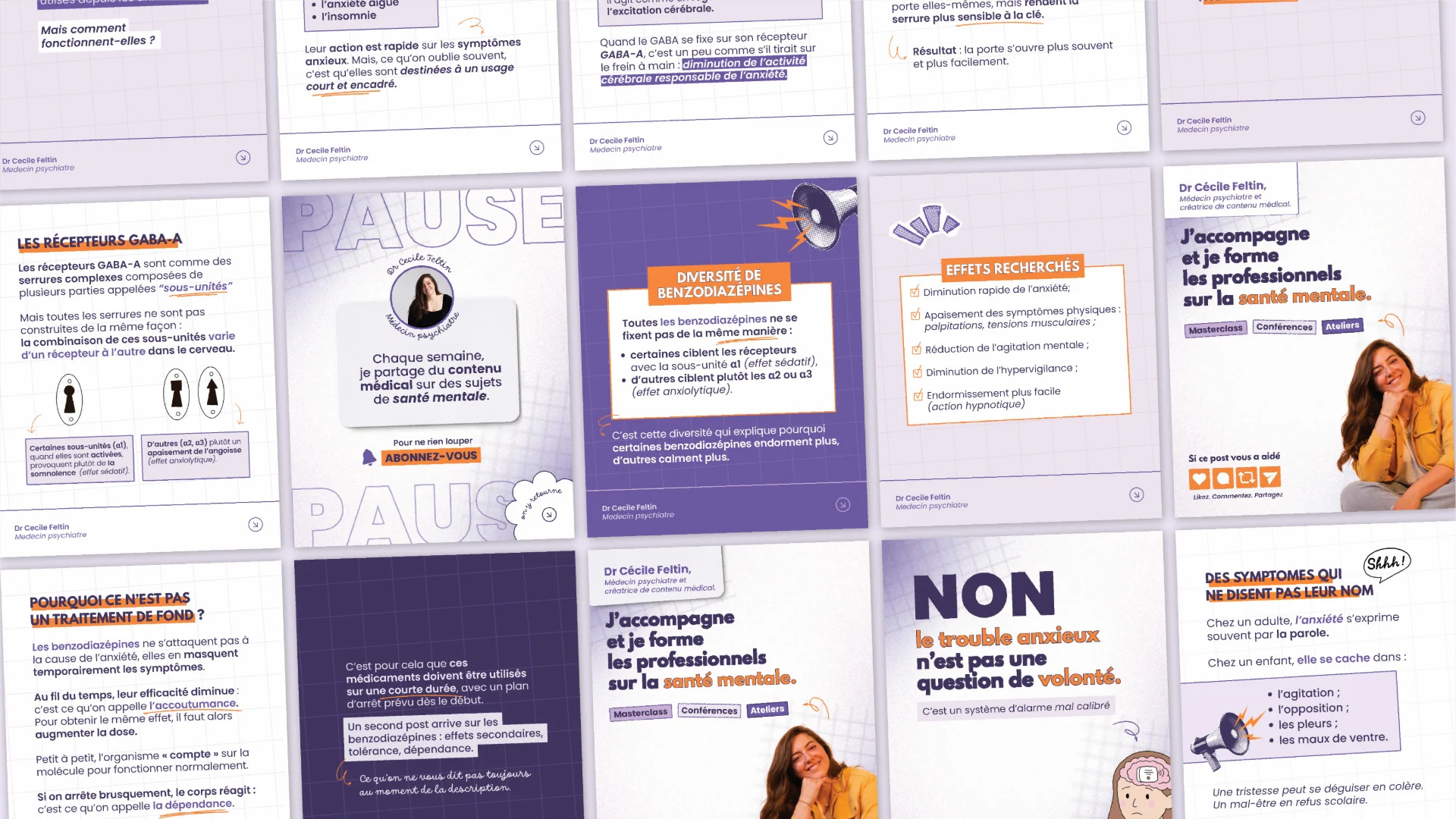 Psychiatrie sans filtre - Branding social media - Portfolio Chloé Lance