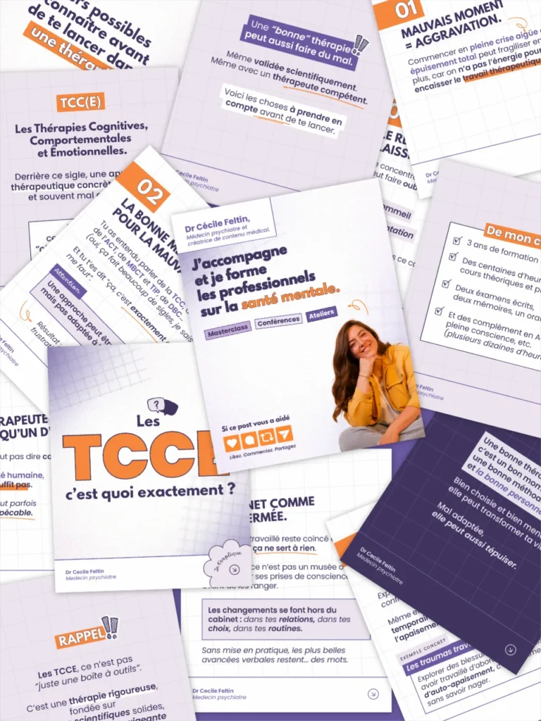 Psychiatrie sans filtre - Branding social media - Portfolio Chloé Lance